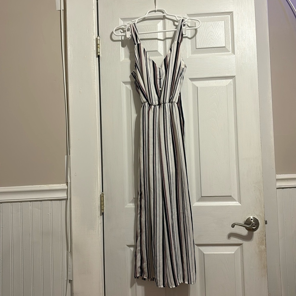 Red, white, and blue jumpsuit. Worn once, in great condition